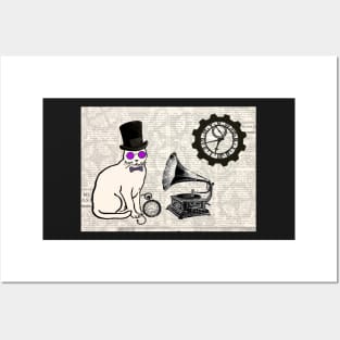 Steampunk Cat Posters and Art